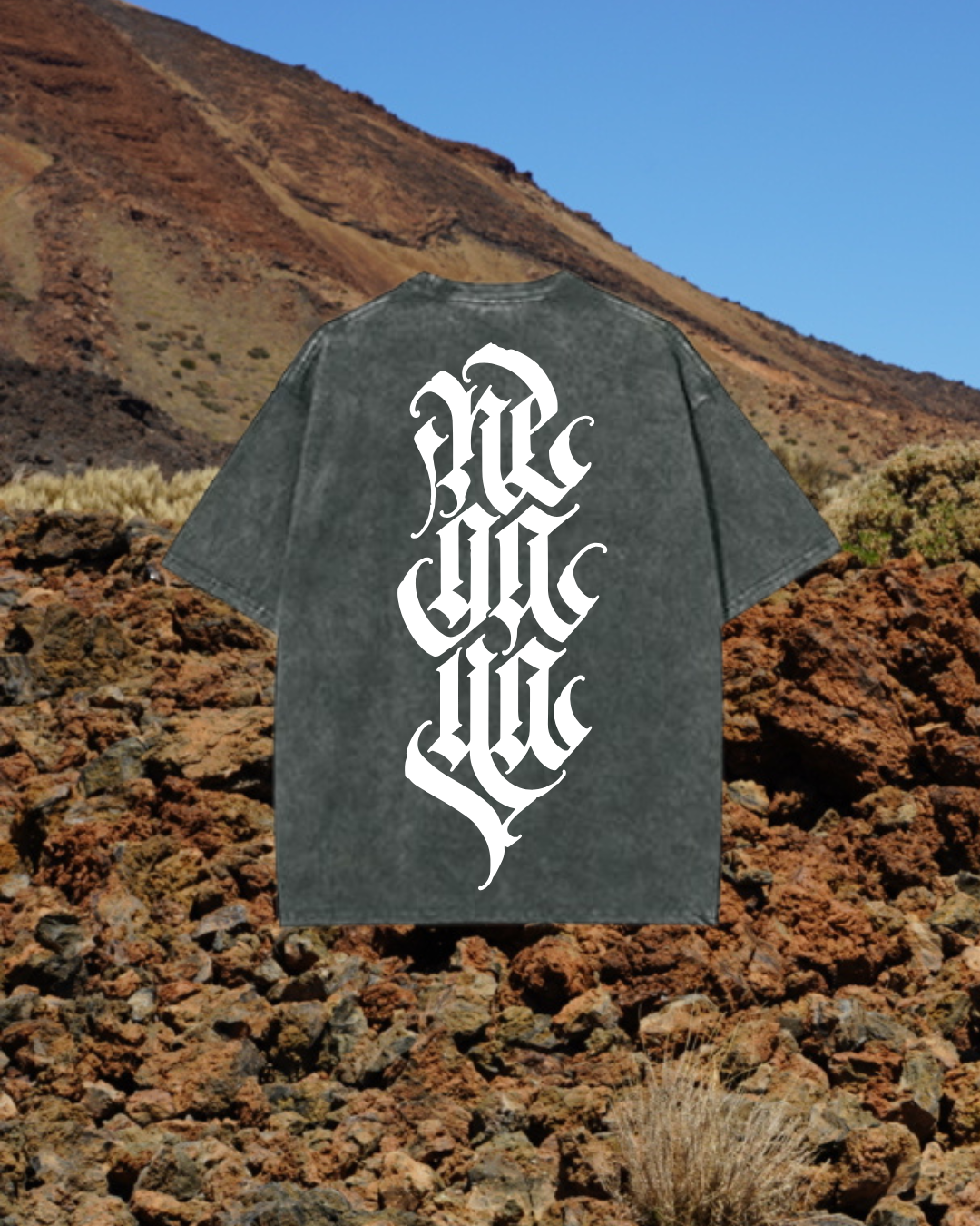 STONEWASHED LOGO TEE CHARCOAL