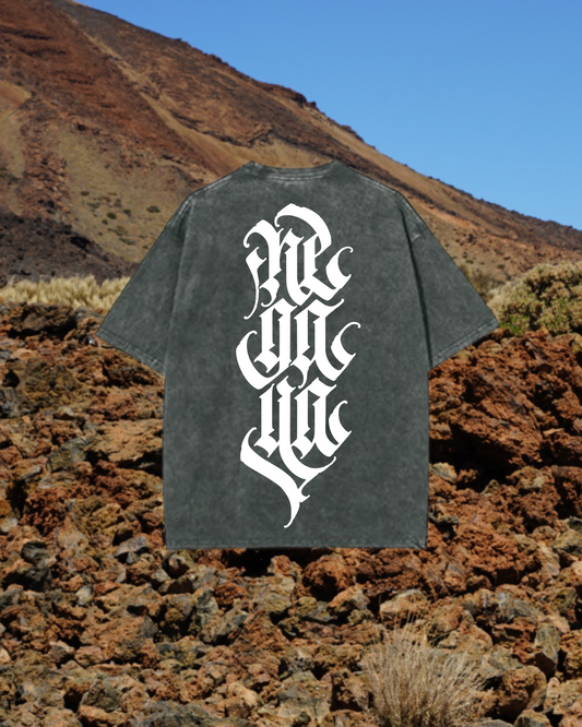 STONEWASHED LOGO TEE CHARCOAL