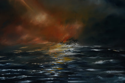 '1517' Burning ship by moonlight