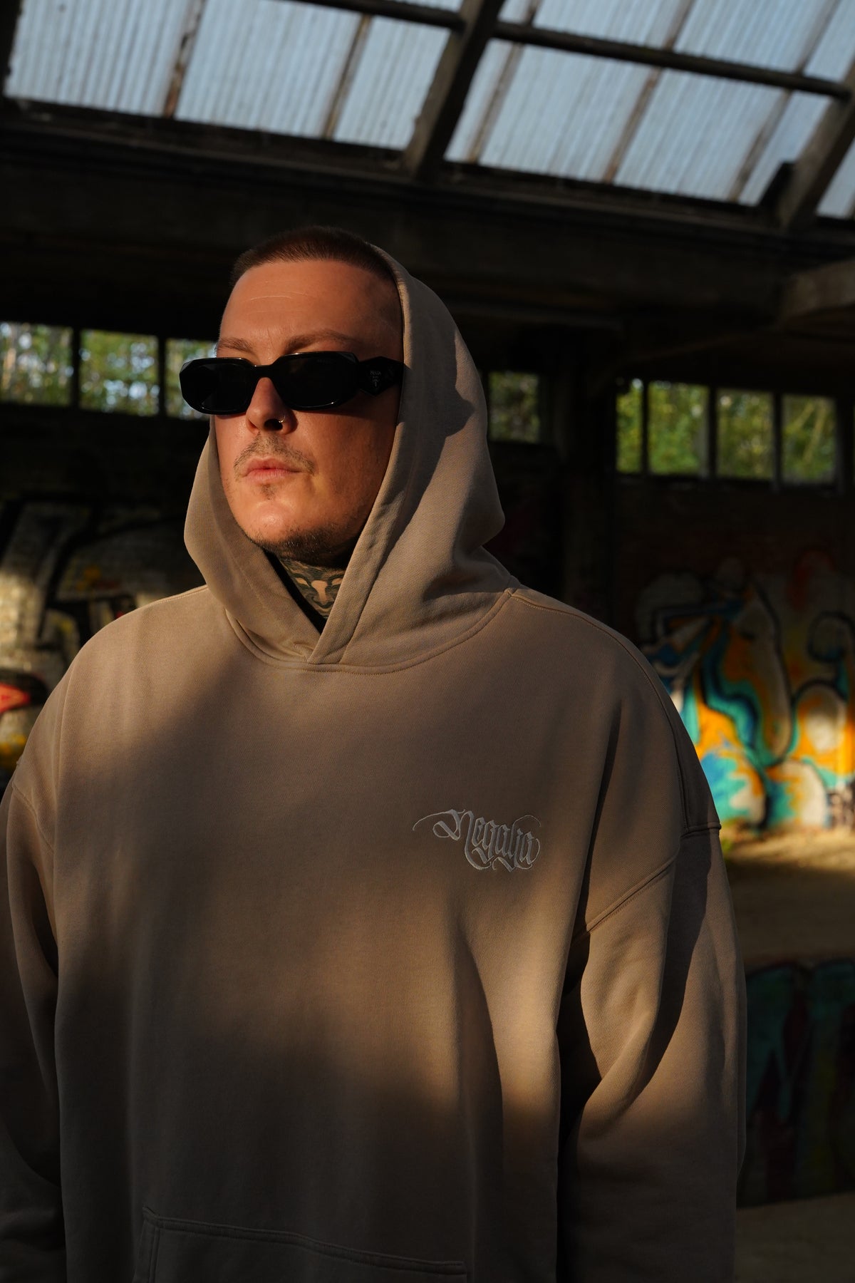 CLASSIC LOGO HOODIE DUNE